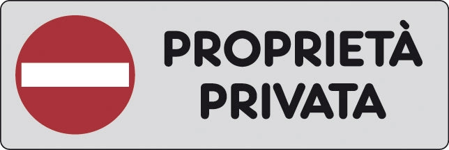 ETICHETTA ADESIVA 150X50 PROPRIETA PRIVATA- 10,0 pz