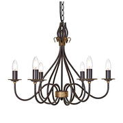 Lampadario Windermere Elstead ruggine oro 6xE14 60W