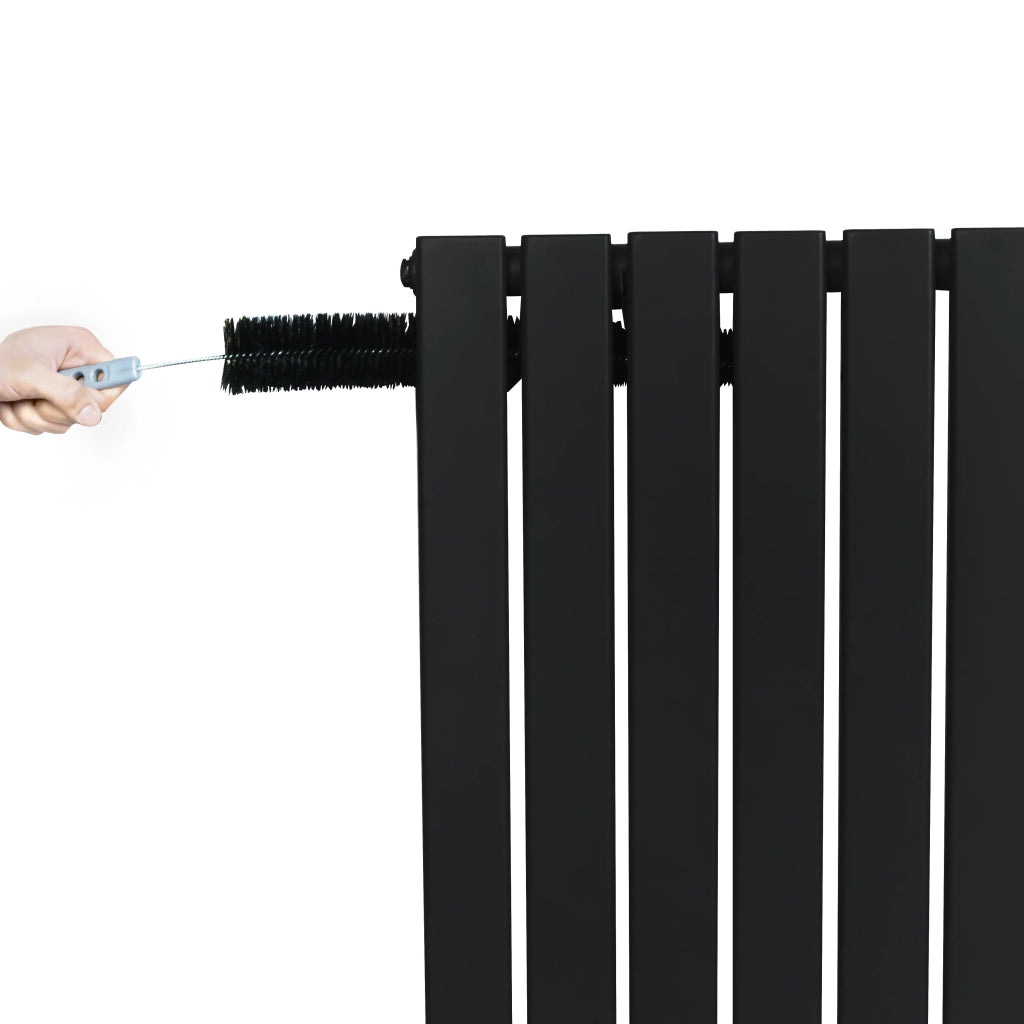 Radiatore Verticale 1800 x 420 mm con Valvole TRV Nero