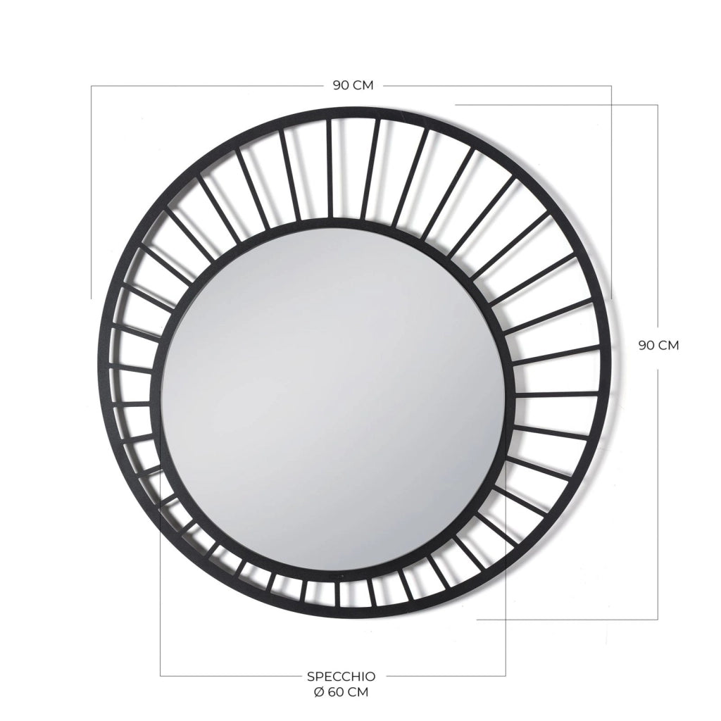 Specchio moderno da parete Ray Beige
