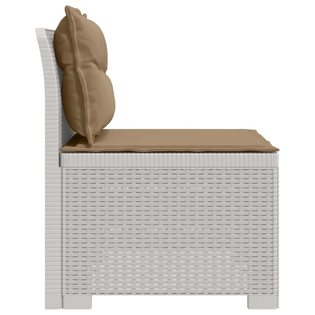Divano da Giardino a 1 Posto con Cuscini Aspetto Rattan PP 8011806
