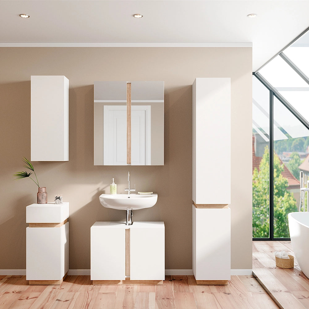 Vicco Set di mobili da bagno Bianco 5 parti