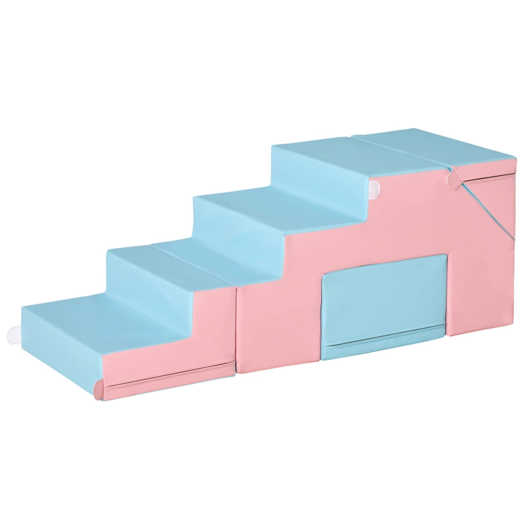 Casetta per Bambini con Scala ¨C Minimal ¨C Rosa e Blu 86x49x47 cm