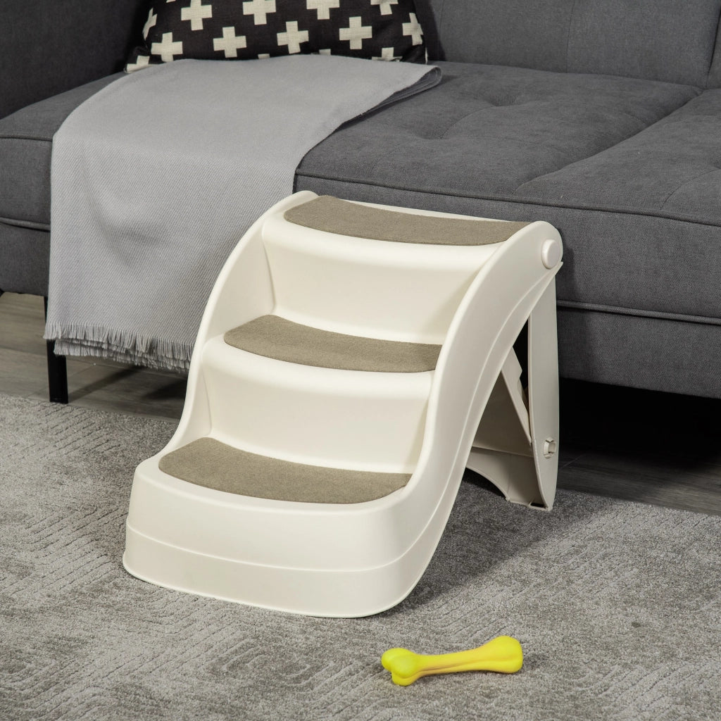 Scaletta per cani e gatti pieghevole ¨C Minimal ¨C 49x38x38 cm, beige, antiscivolo