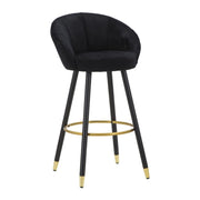 Sgabello Bar Prague Nero cm 55x56x104
