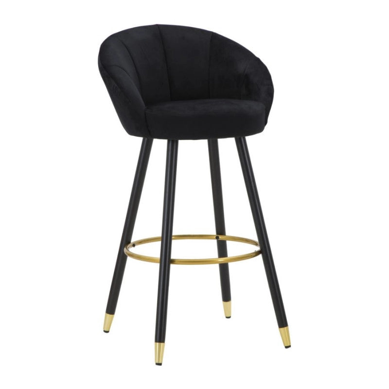 Sgabello Bar Prague Nero cm 55x56x104