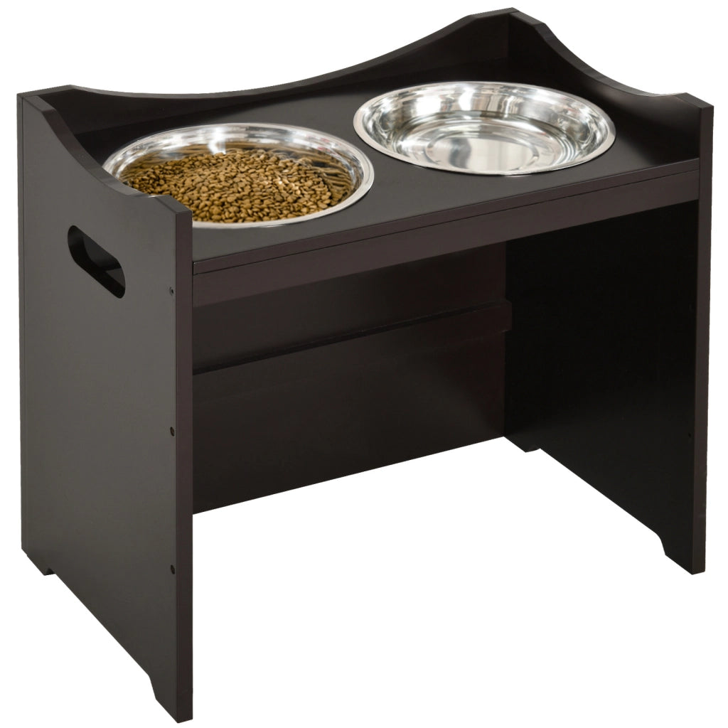 Ciotola per Cane Regolabile in Altezza con Supporto ¨C Minimal ¨C Acciaio Inox 2x2L