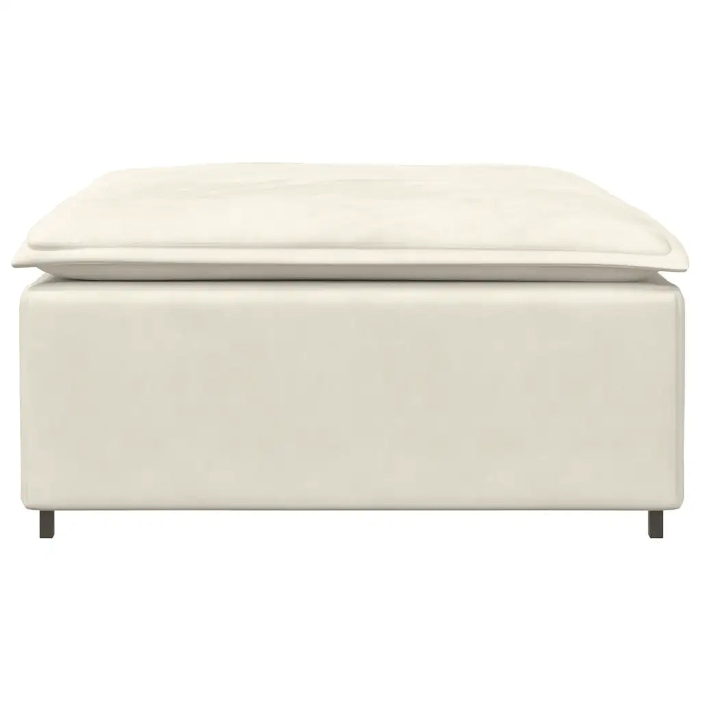 Modulo Poggiapiedi Divano Modulare Crema 100x100x48 cm 4104496