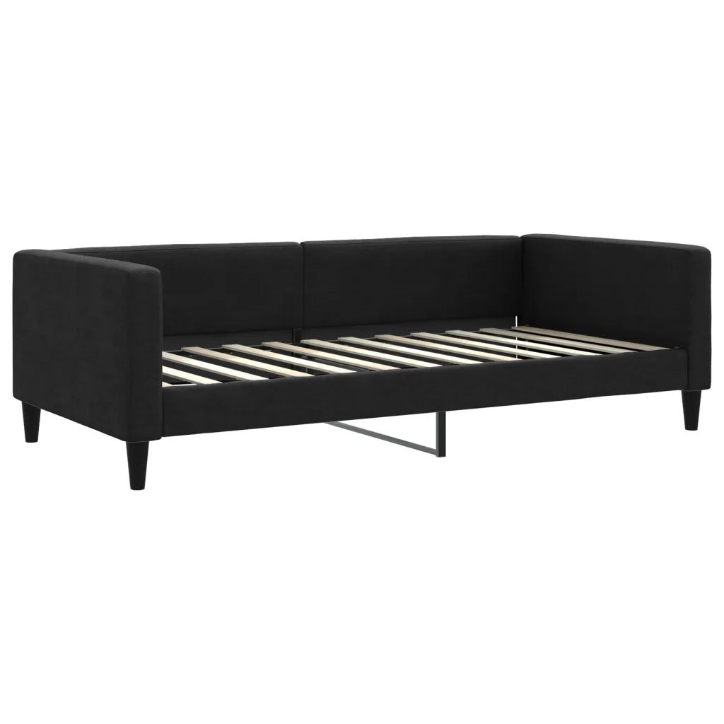 Divano letto | Sof¨¤ letto | Letto singolo Estraibile Nero 100x200 cm in Tessuto