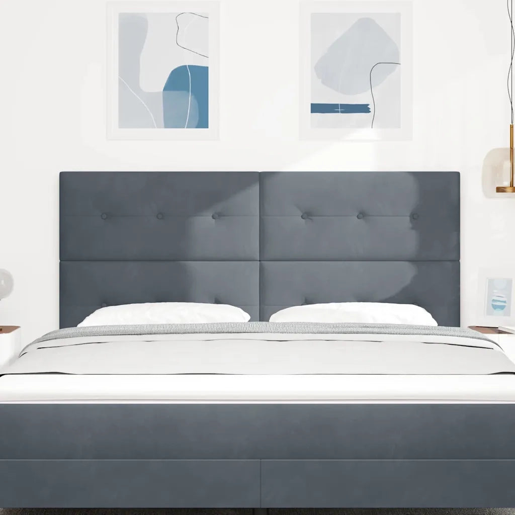 Testiera | Testata Grigio scuro 180 cm Velluto