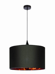 Lampada a sospensione Candellux LONG nera oro E27 Ø30