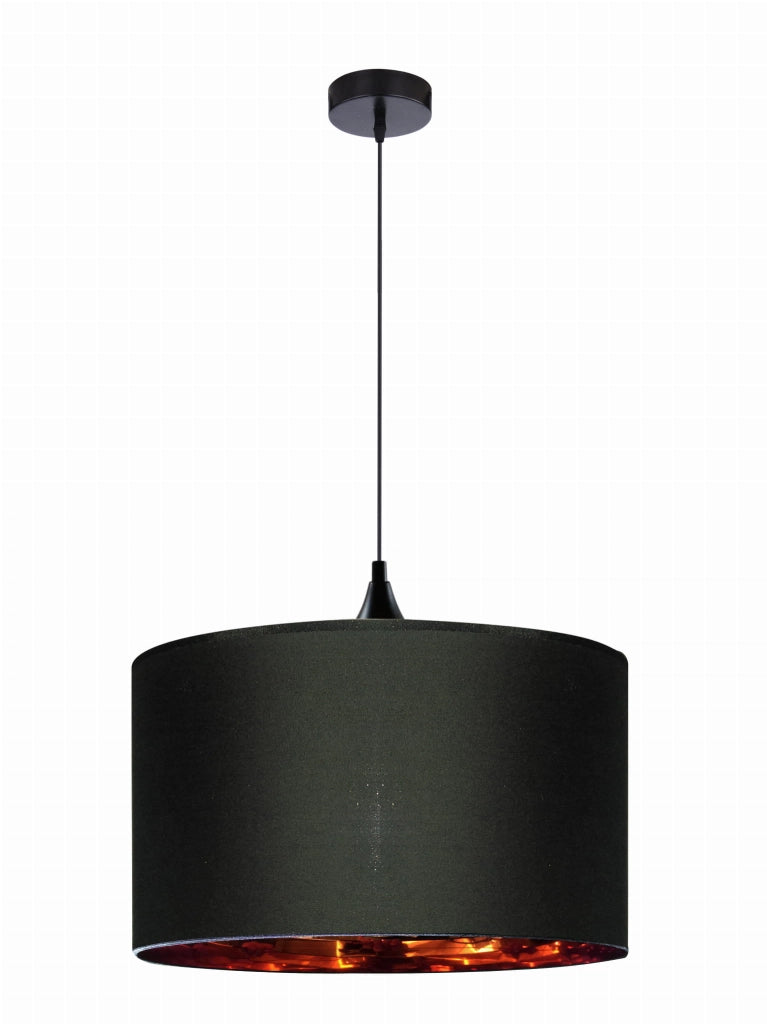 Lampada a sospensione Candellux LONG nera oro E27 Ø30