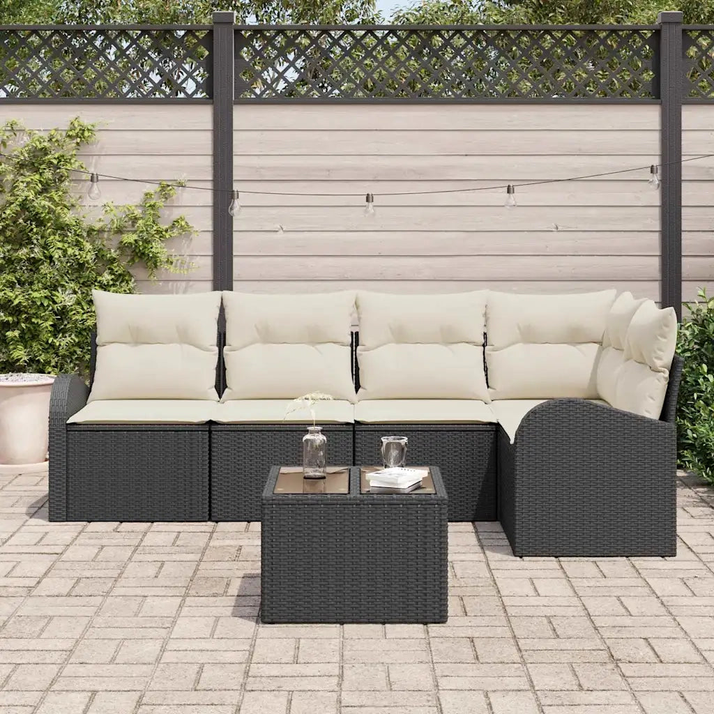 Set di divani con cuscino Nero Poliestere 3346047