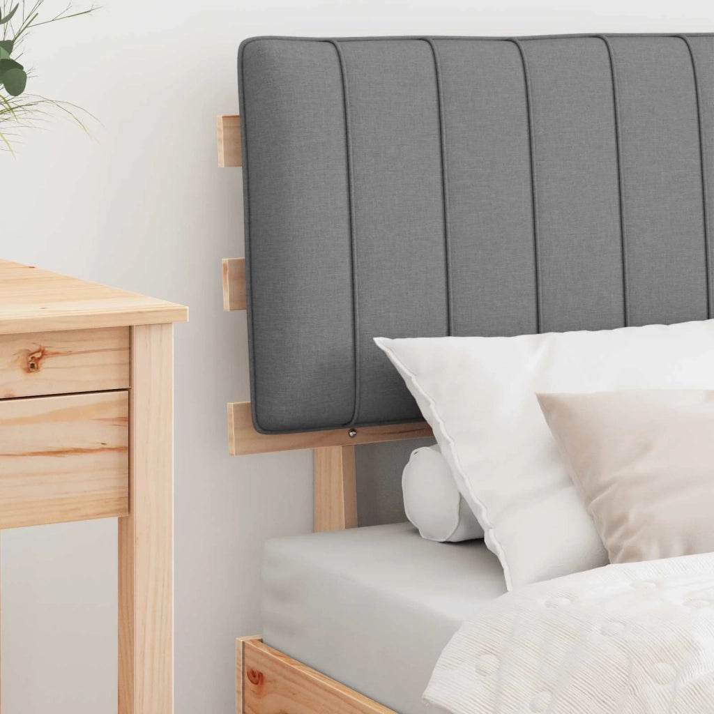 Letto con Testiera Rivestita Grigio chiaro 80 x 200 cm 877519