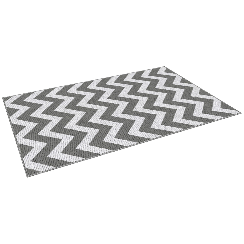 Tappeto da esterno ¨C Minimal ¨C impermeabile bicolore grigio chiaro e bianco 121x182 cm