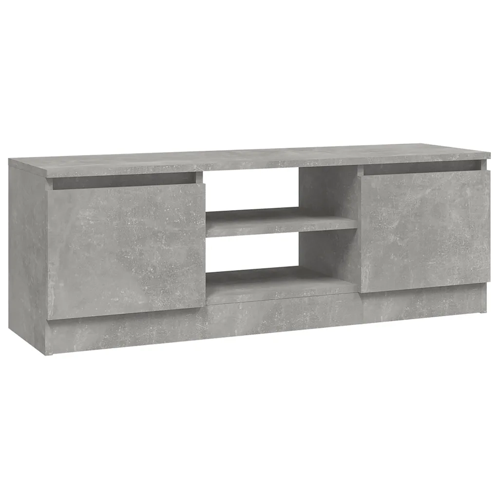 Mobile Porta TV con Anta-Mobile per TV-Credenza TV Grigio Cemento 102x30x36 cm