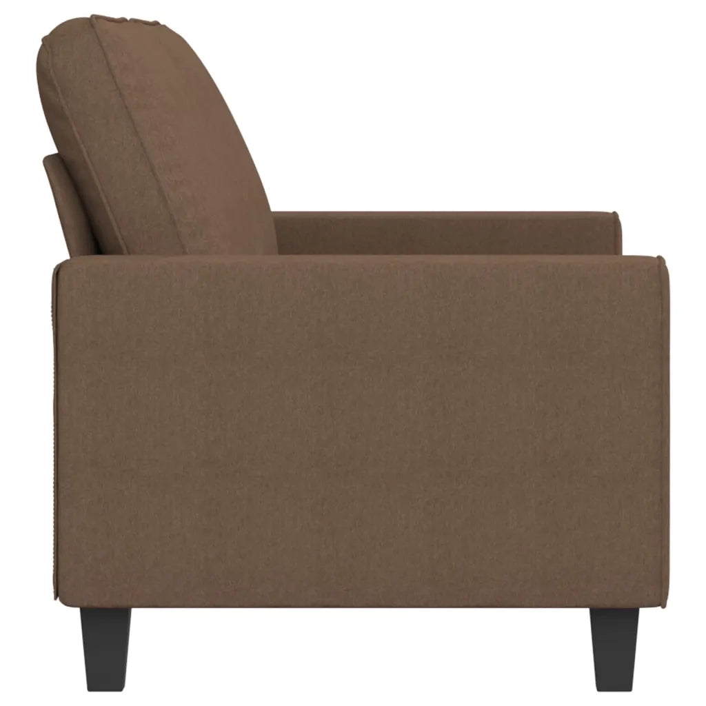 Divano a 2 Posti Marrone 140 cm in Tessuto 359394