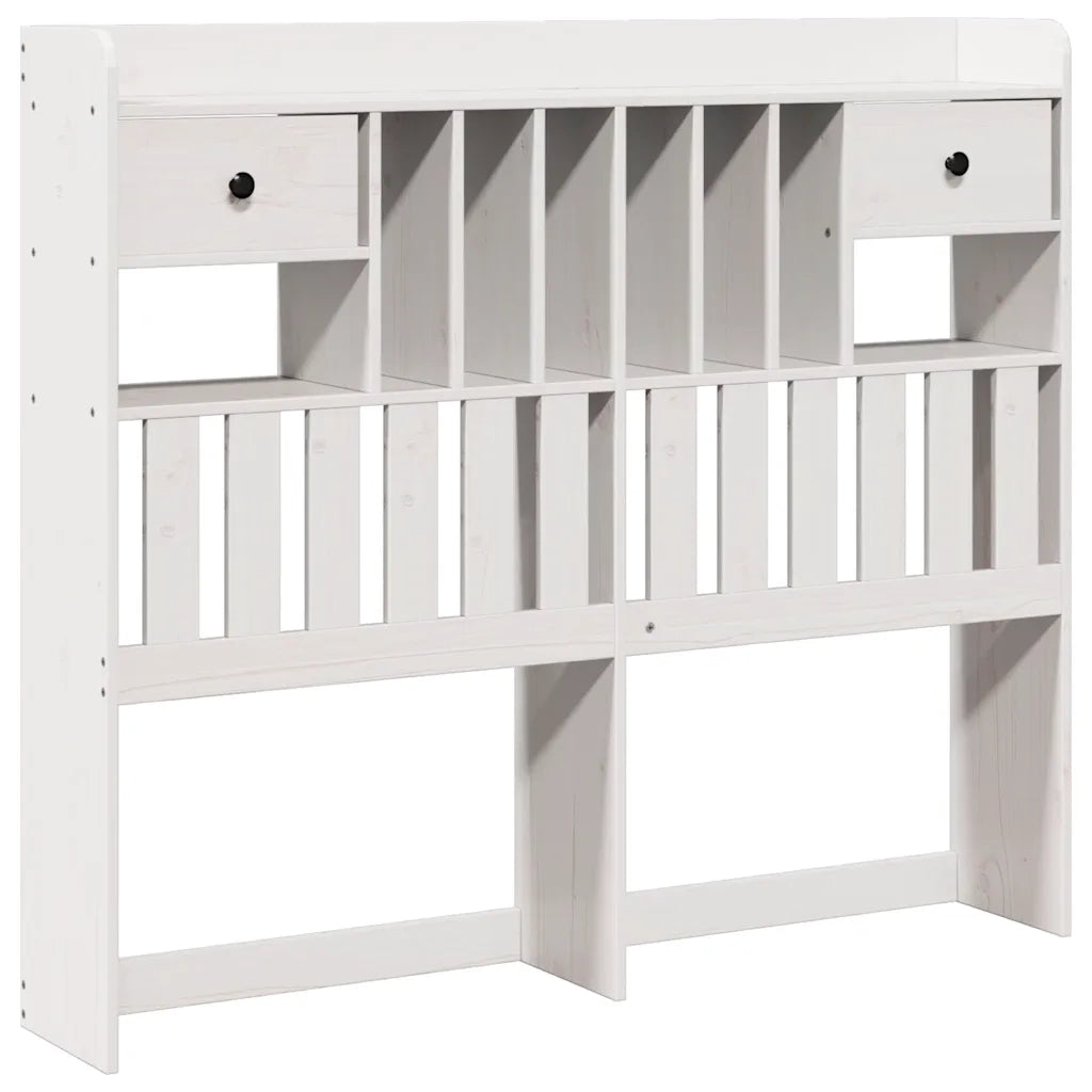 Letto matrimoniale | Letto per adulti | Letto Libreria senza Materasso Bianco 150x200 cm Legno di Pino