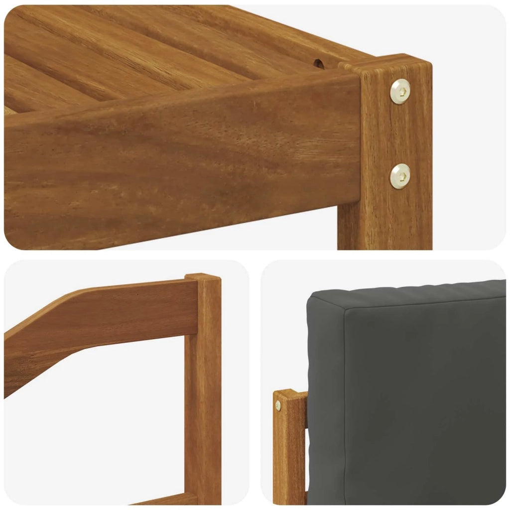 Set di divani da esterno 11 pcs Naturale e Antracite 3367105