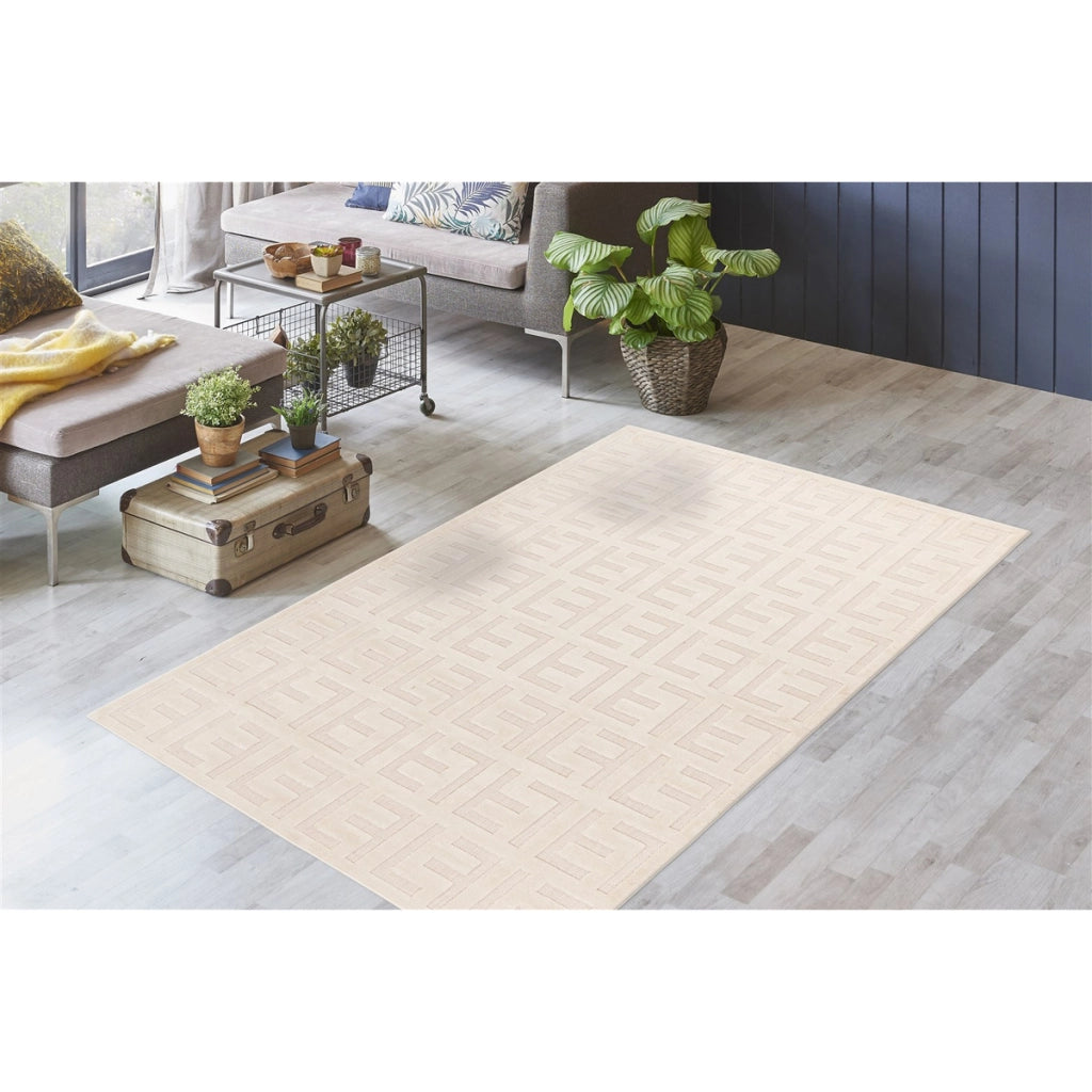 Tappeto moderno Madita 400 bianco 120x170 cm