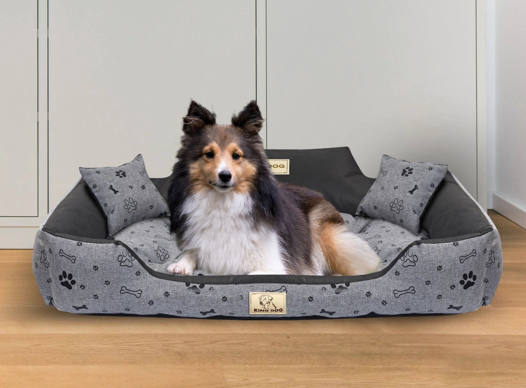 AIO FACTORY 115x95 cm KINGDOG Cuccia per cani impermeabile personalizzabile Ossa nere
