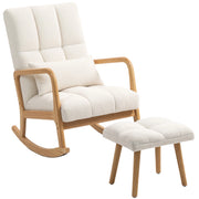 Poltrona Dondolo con Poggiapiedi ¨C Minimal ¨C Tessuto Grigio