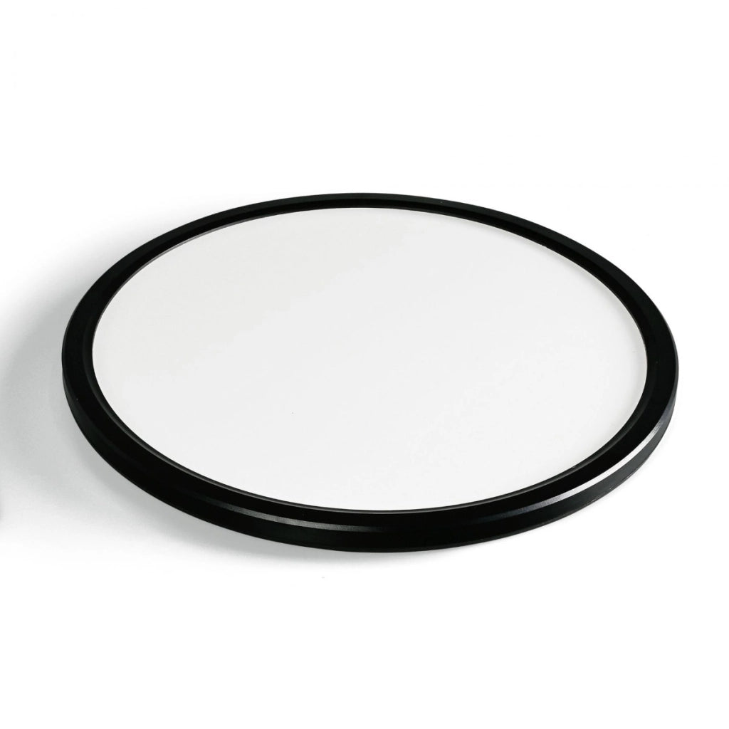 Plafoniera LED nera retroilluminata Ø30cm 22W CCT IP54