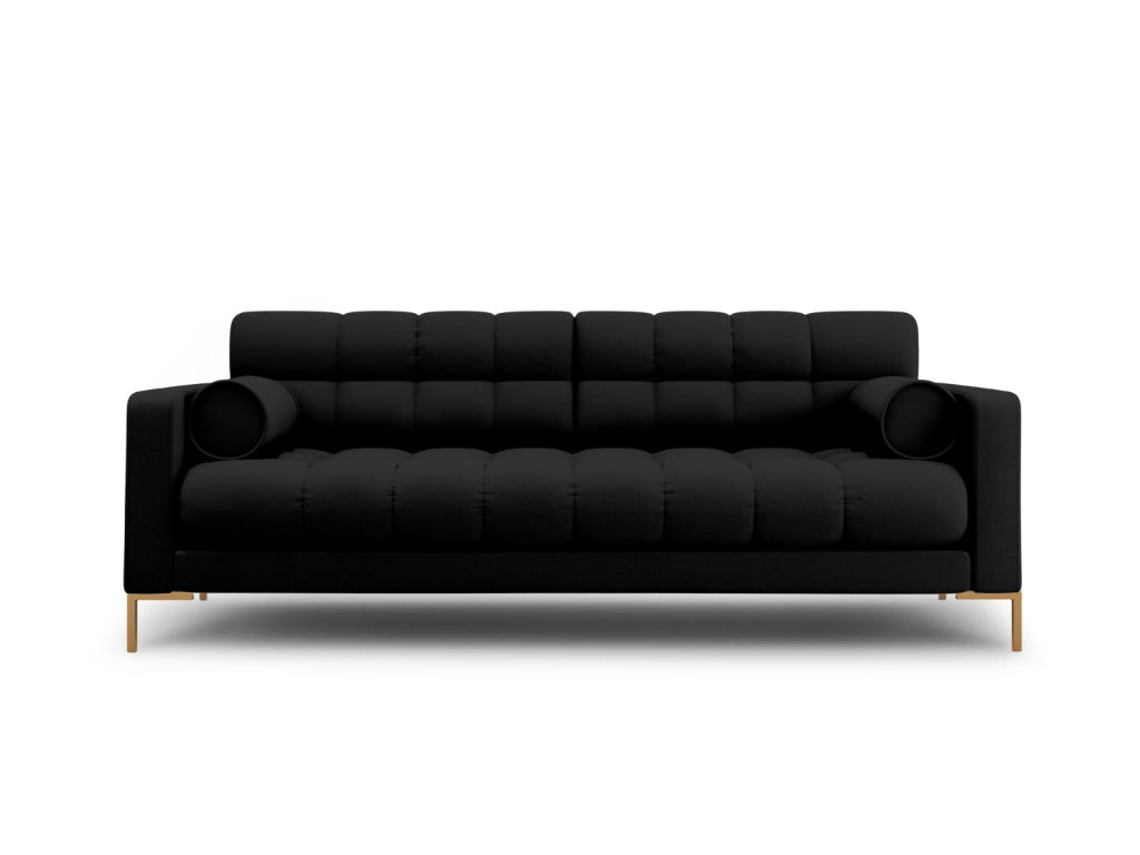 Cosmopolitan Design - Divano "Bali" 3 posti in tessuto strutturato nero 