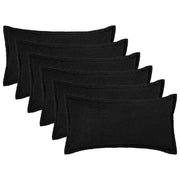 Federa 6 pcs HOUTEN Nero 40 x 80 cm Bouclé 918215