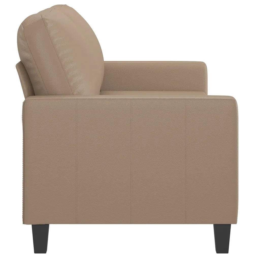 Divano a 2 Posti Cappuccino 140 cm in Similpelle 359141