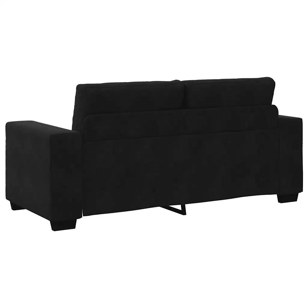 Divano Divanetto Nero 180x77x82 cm in Velluto 4105127