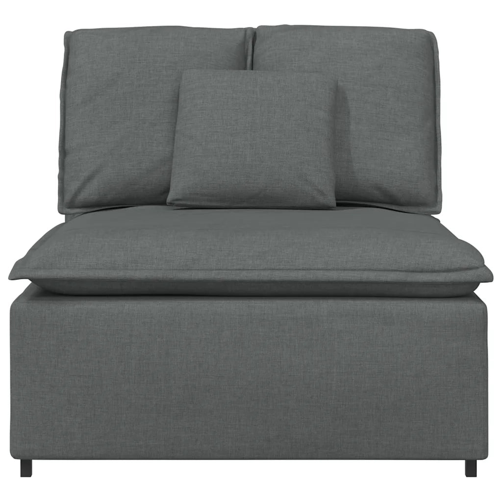 Modulo Centrale Divano Modulare con Cuscini Grigio Scuro 100 cm 679030