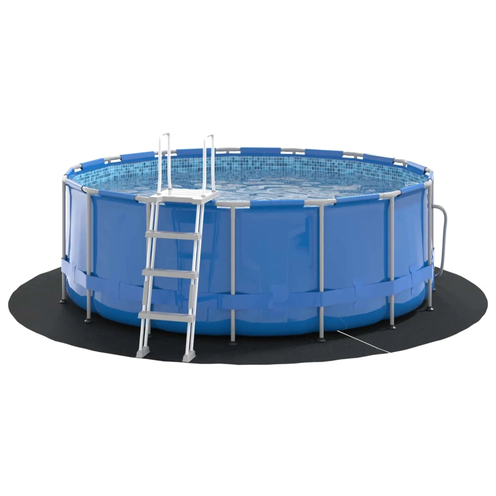 Telo per Fondo Piscina Nero Ø 244 cm Tessuto Non Tessuto 42009103