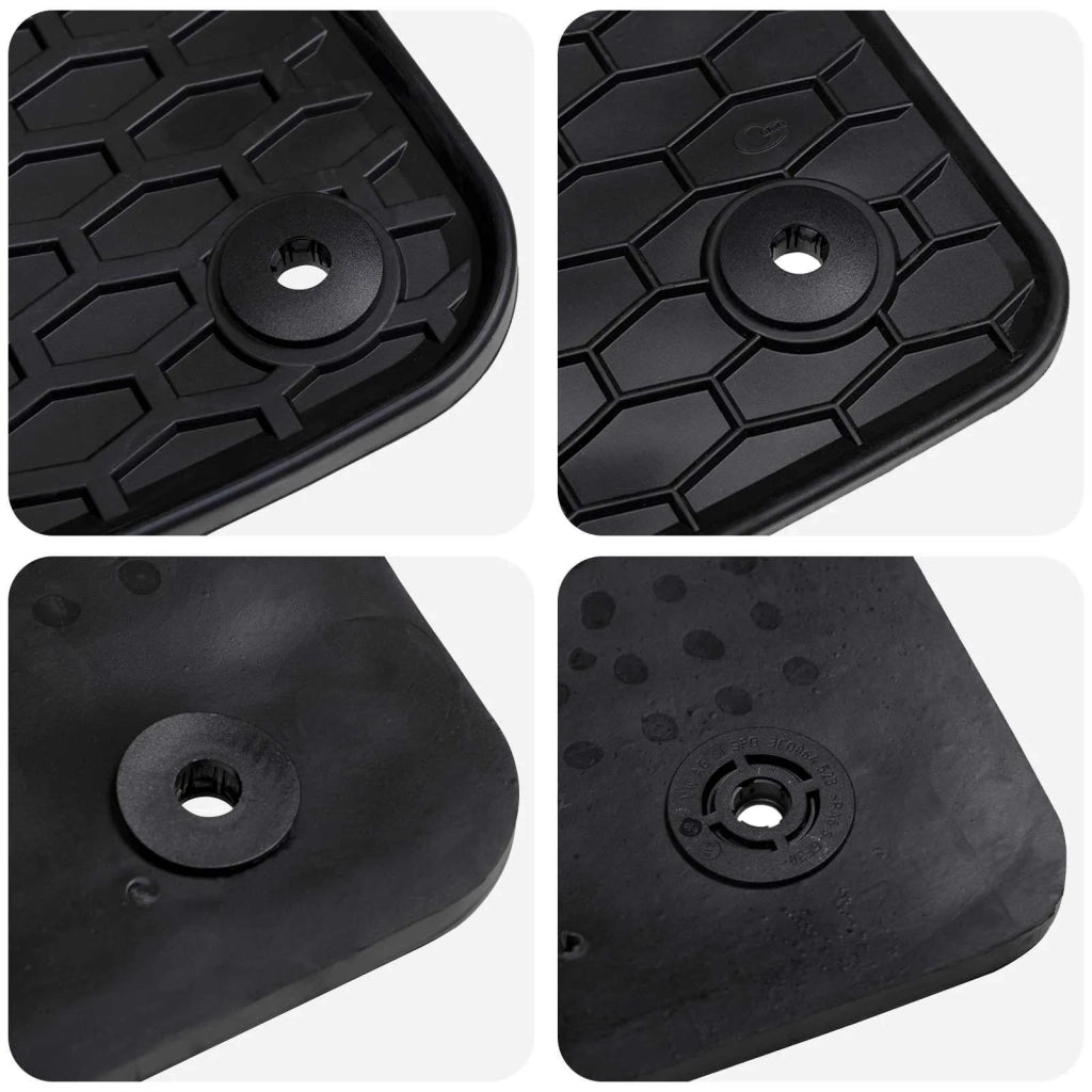 Tappetino per Auto 4 pz Nero Gomma CFW1074398