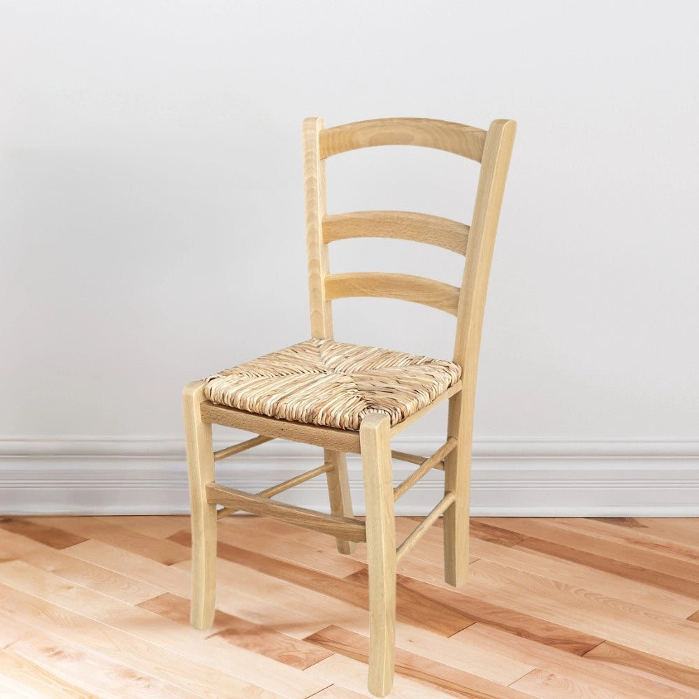 Sedia naturale 41x42x88 cm con paglia