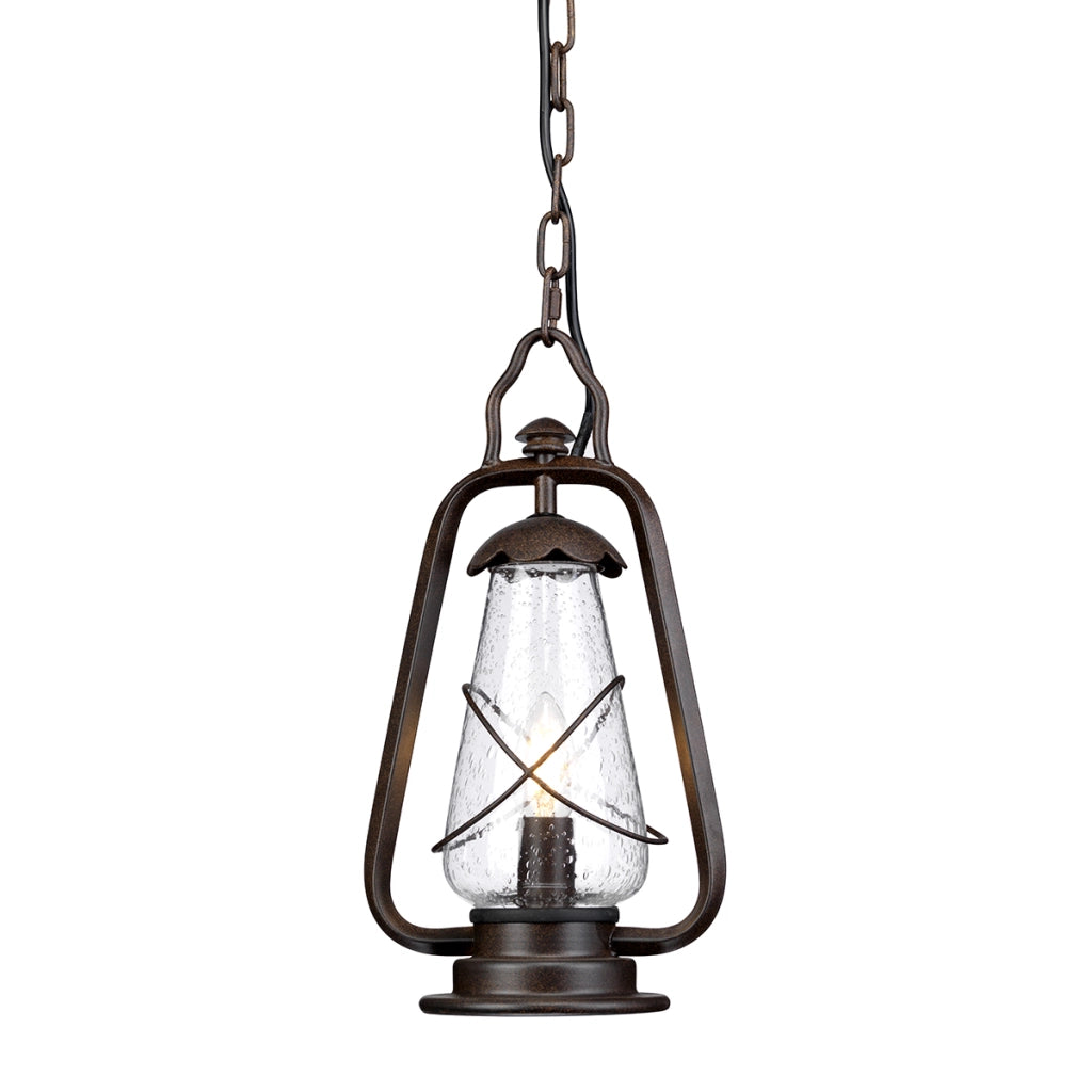 Lampada a sospensione esterna Miners Elstead bronzo E27