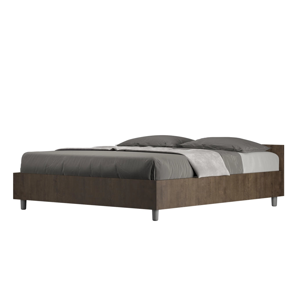 BS COM Letto matrimoniale con rete 160x200 noce