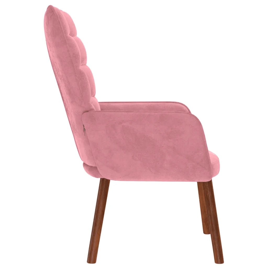 Sedia Relax Rosa in Velluto 4016814