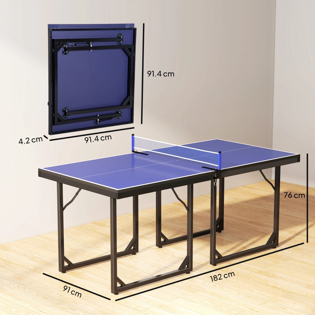 Tavolo da Ping Pong Pieghevole ¨C Minimal ¨C Blu Viola 182x91 cm
