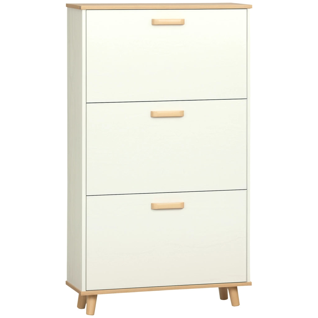 Scarpiera con 3 Cassetti ¨C Minimal ¨C 70x23,5x122 cm Bianco