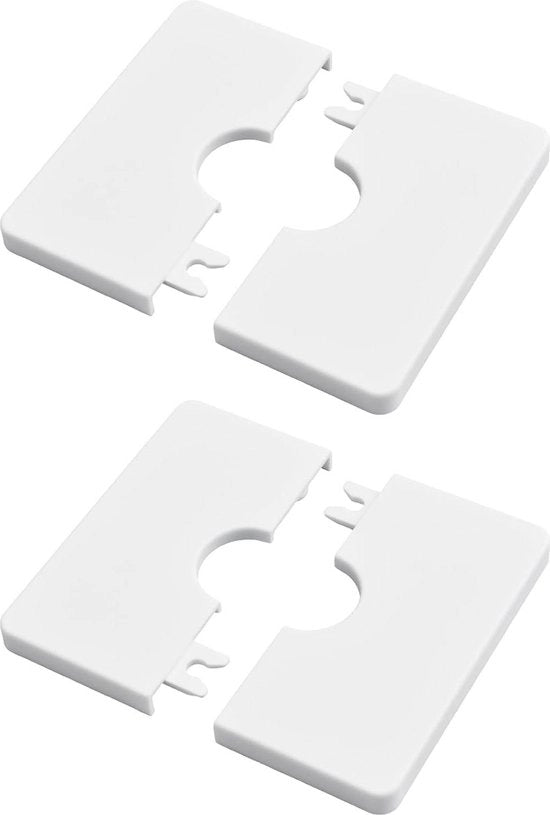 Decorative Set di Tappi per Doccia - 2 pezzi - ABS - Autoadesivo - Diametro 22 mm - Bianco