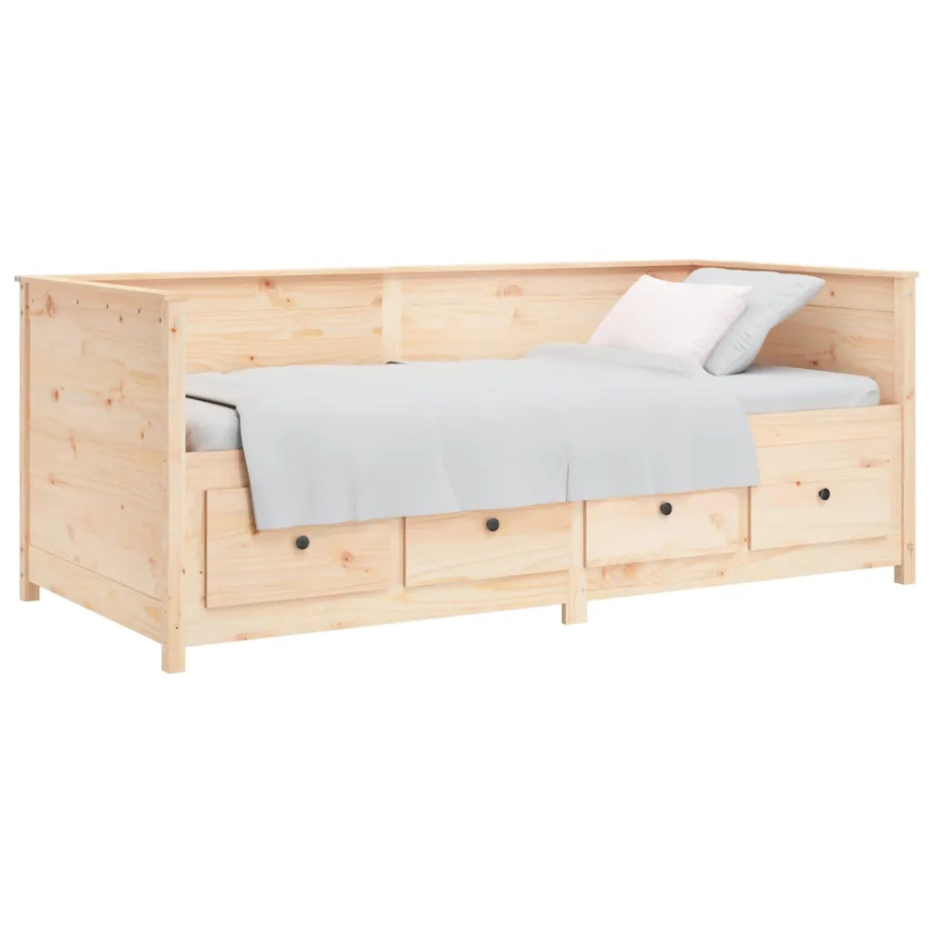 Letto singolo | Letto per adulti | Dormeuse senza Materasso 90x190 cm in Legno Massello di Pino