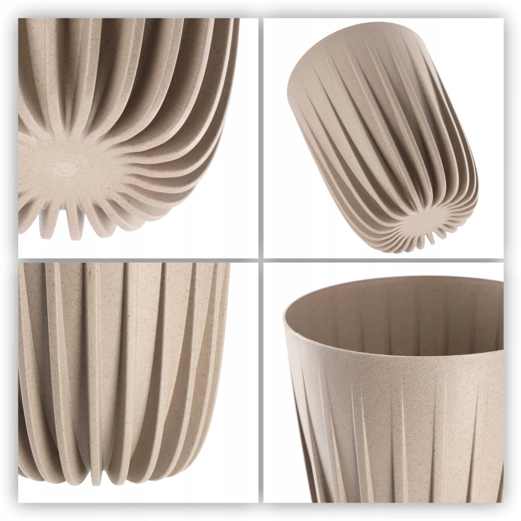 Vaso da fiori KADAX con inserto 14,5x17 cm, rotondo, con coperchio in plastica.