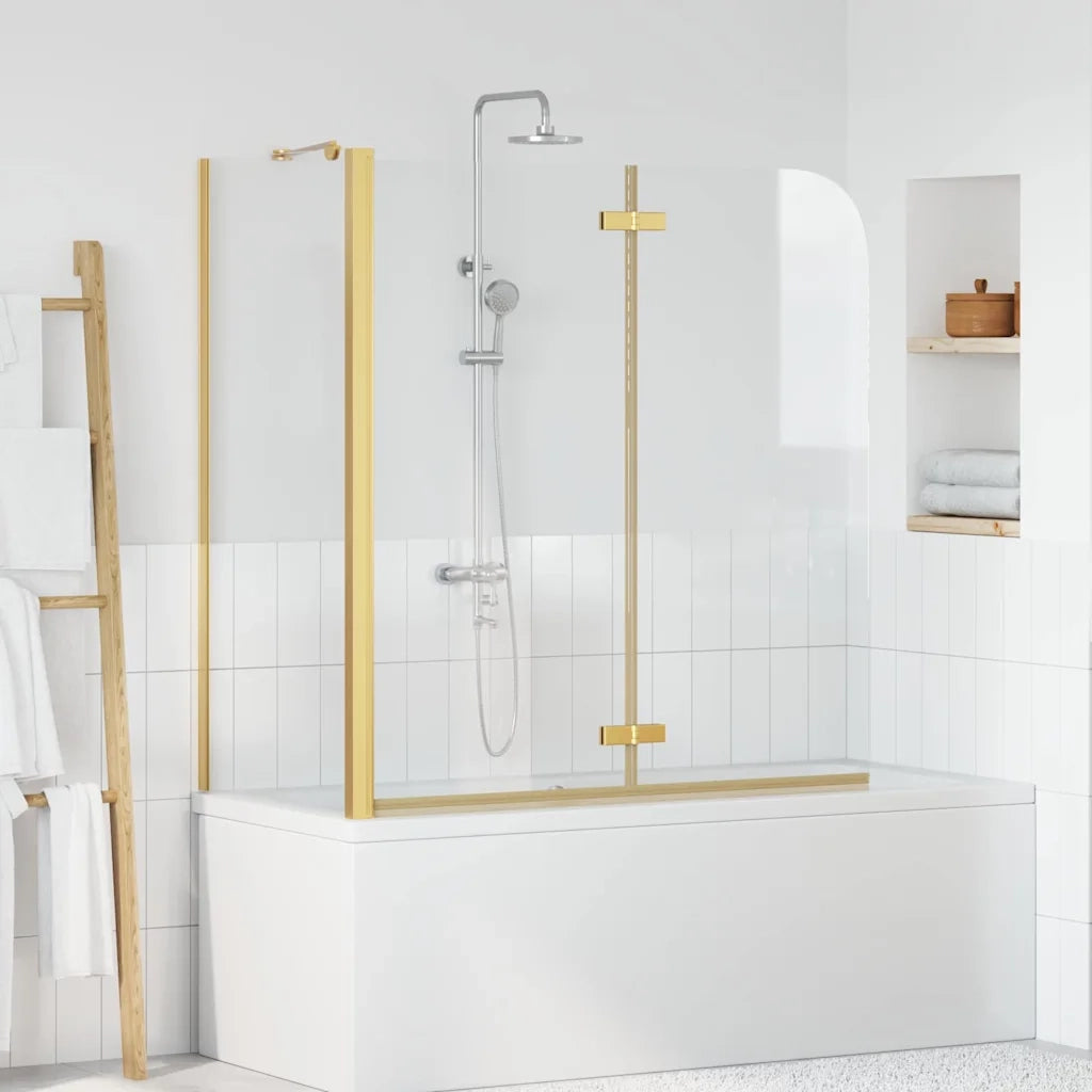 Involucro Doccia Oro 120 x 68 x 130 cm Vetro ESG e Alluminio CFW1017139