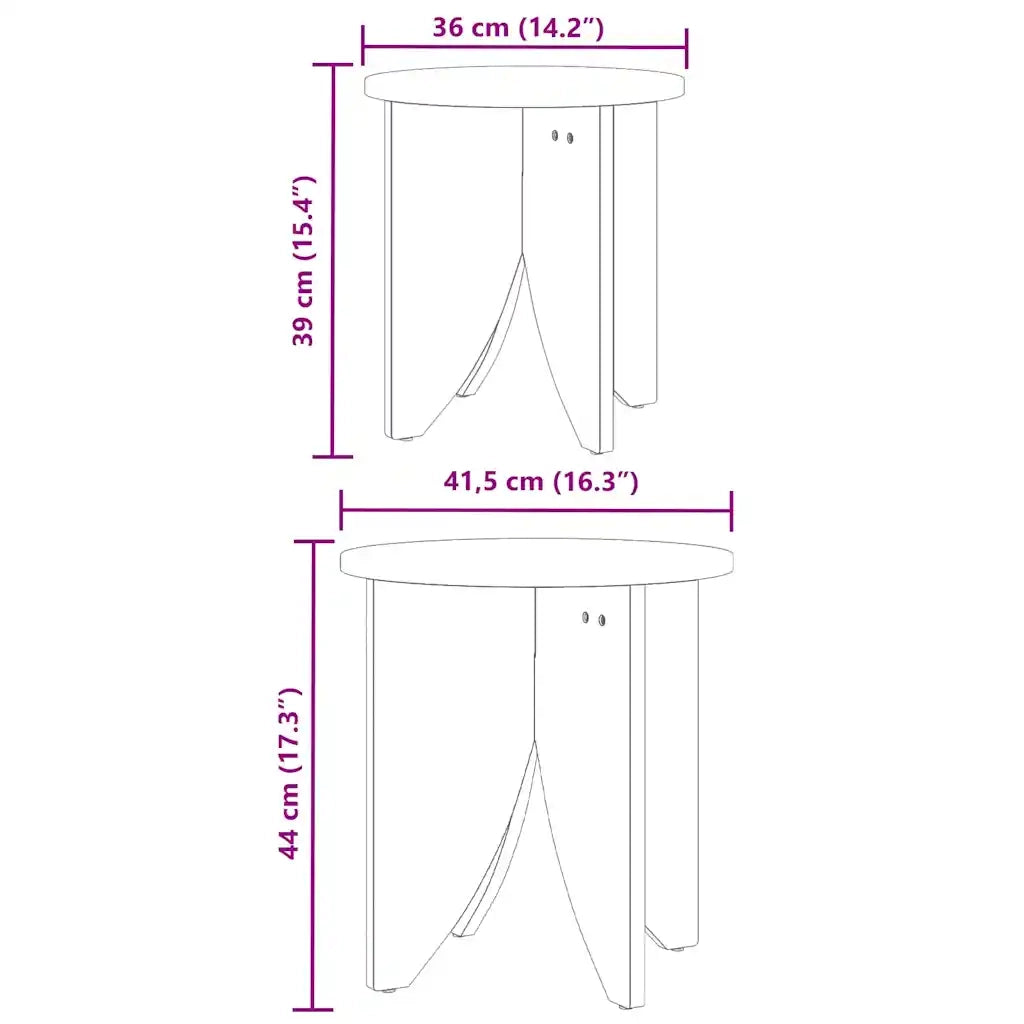 Tavolino da salotto 2 pcs Bianco 873545