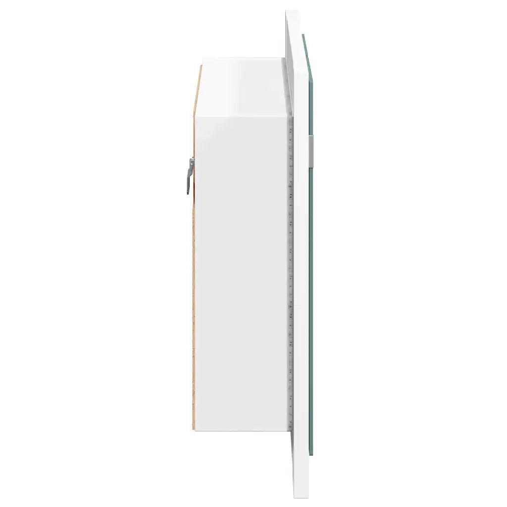 Armadietto a Specchio con Luci LED Bianco 60x12x45 in Acrilico