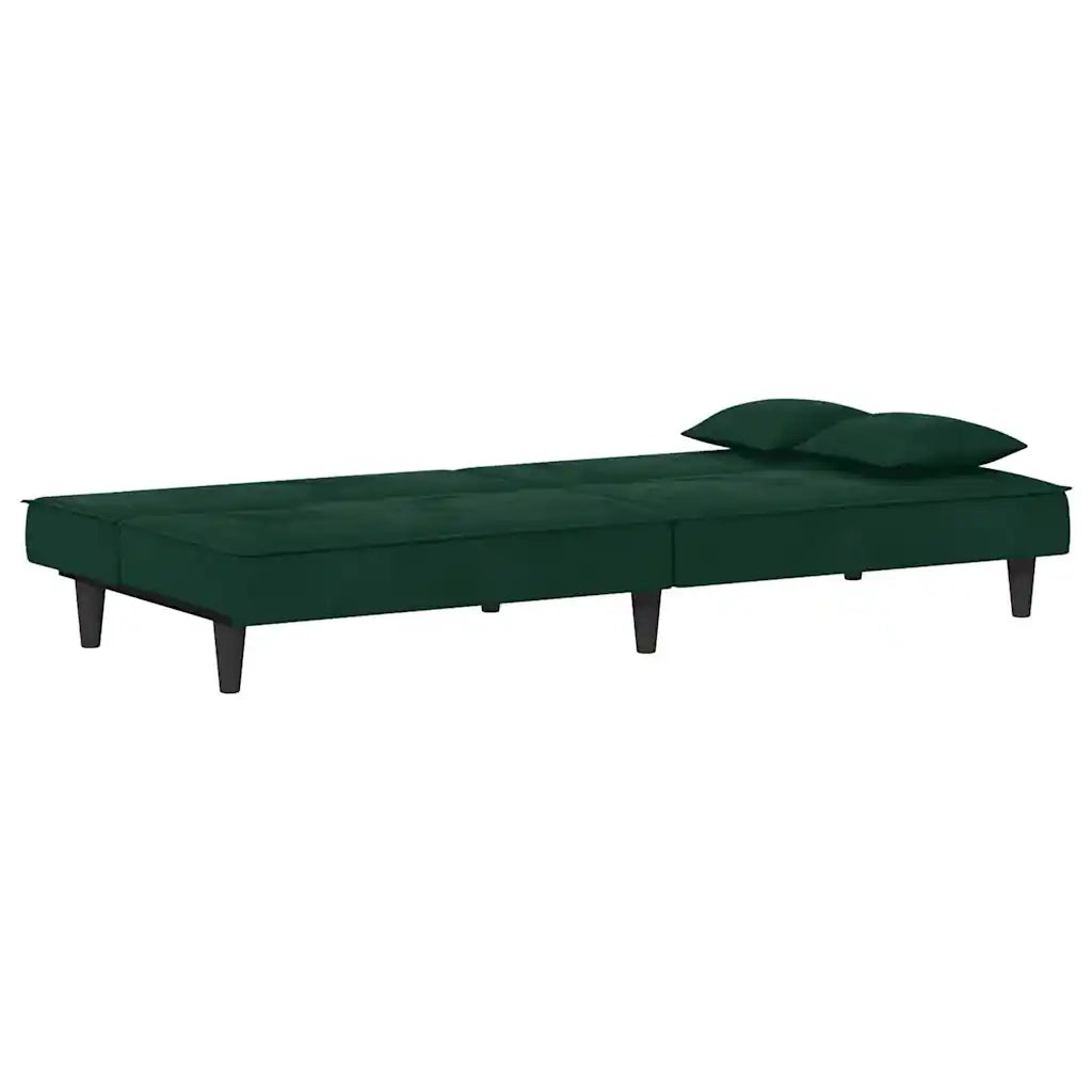 Divano Letto Verde Scuro in Velluto 351909