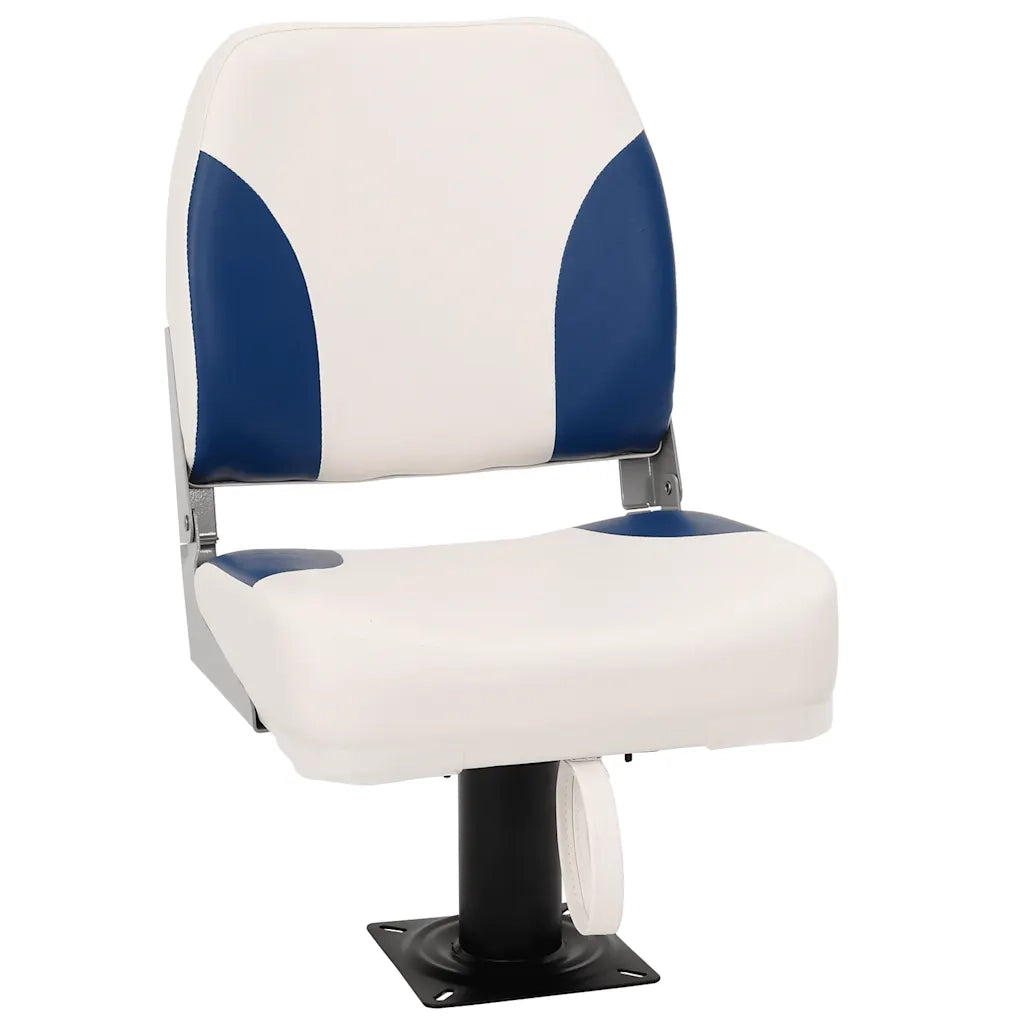 Set di 2 Sedili Pieghevoli per Barca Blu e Bianco 41x36x48 cm 3284287