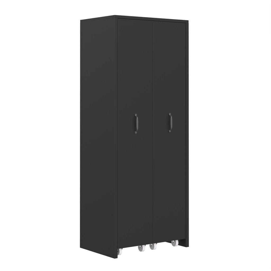 LIBRERIA Estensibile su Ruote 51,5 x 41 x 158 cm MDF Nero