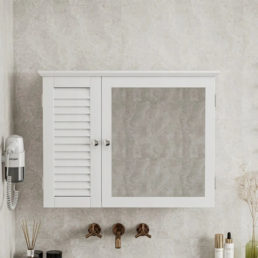 Armadietto da bagno 69x15x49 cm, colore bianco, ideale per l'organizzazione.
